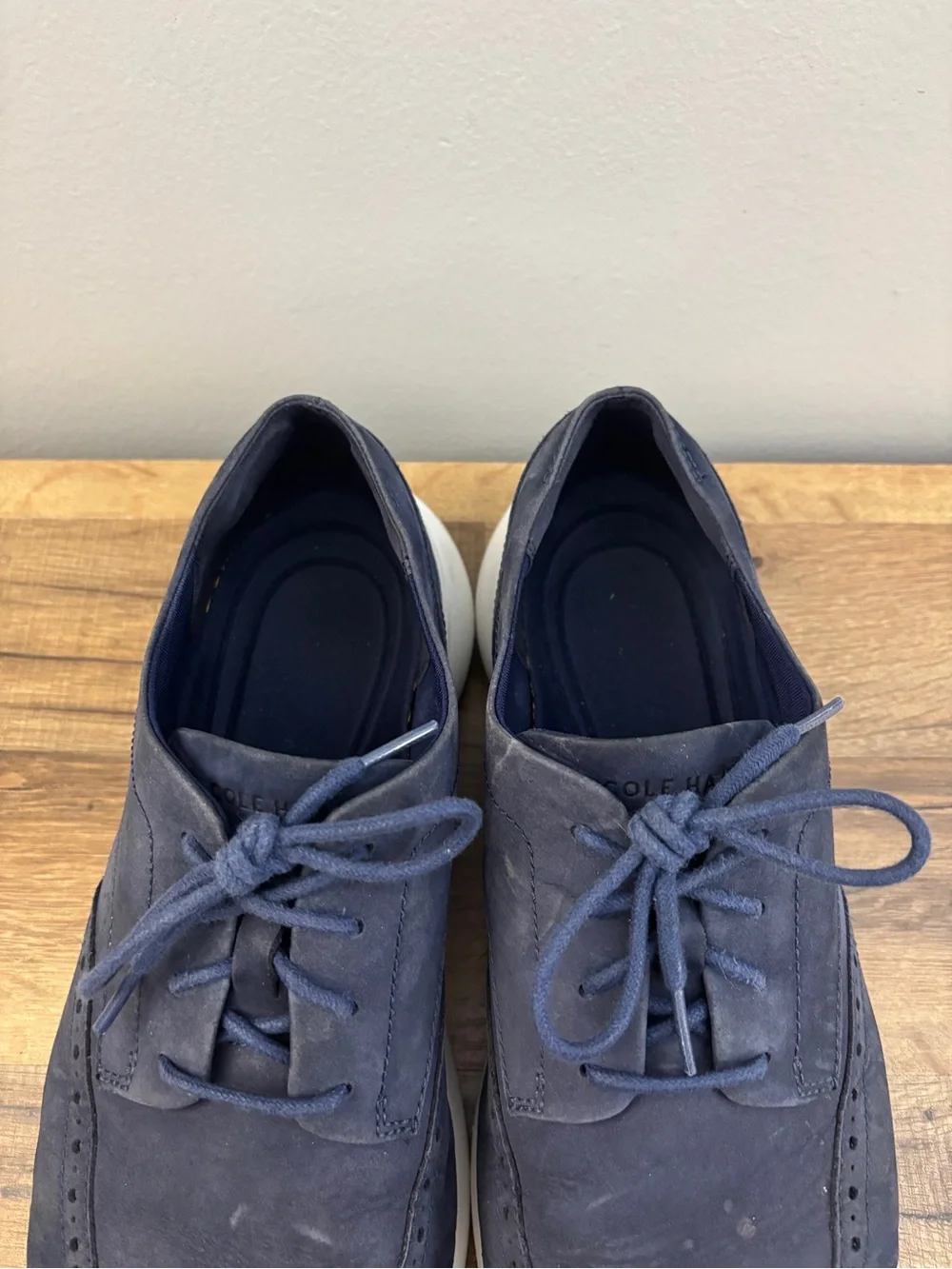 Cole Haan Zero Grand Troy Leather Wingtip Oxford Blue Men’s